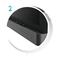 Front speaker and pen tray