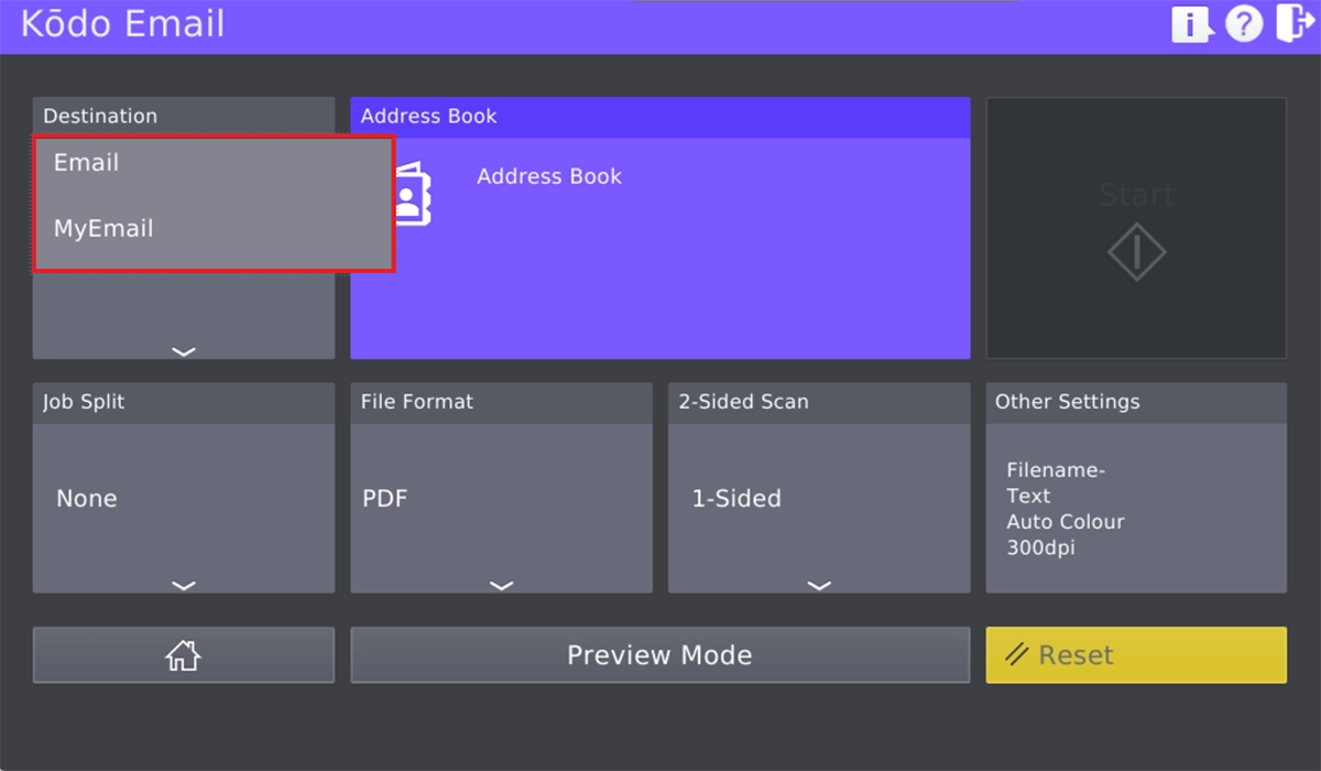 One touch destinations