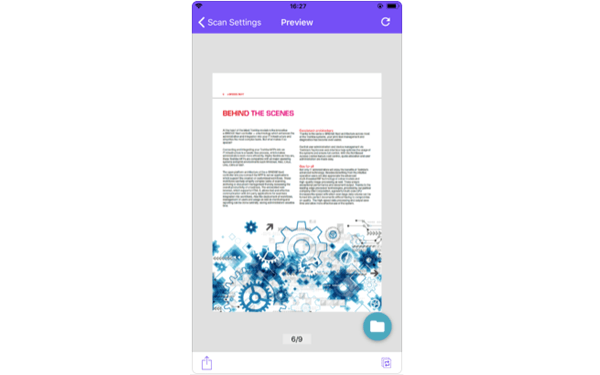 e-BRIDGE Print and Capture preview mode