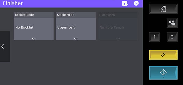 Easy to configure finishing options