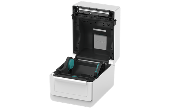 BV410 desktop label printer open