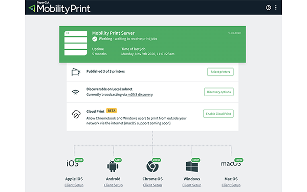 Mobility print BYOD